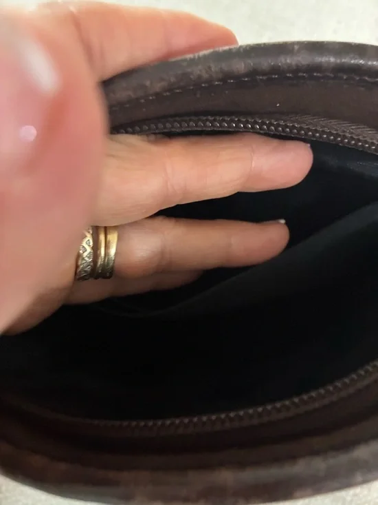 Brighton EUC Vintage Black & Brown woven/Leather Crossbody Bag - Picture 10 of 13